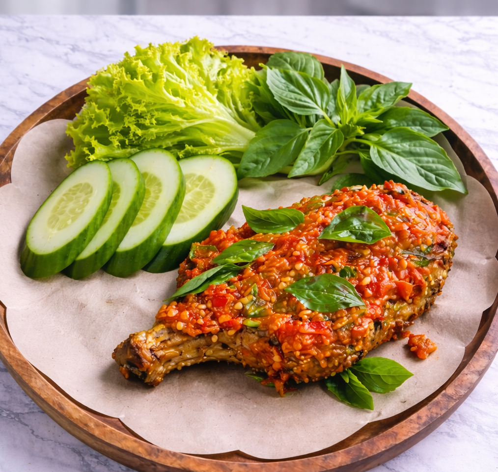 Ayam Penyet Kemangi Dada