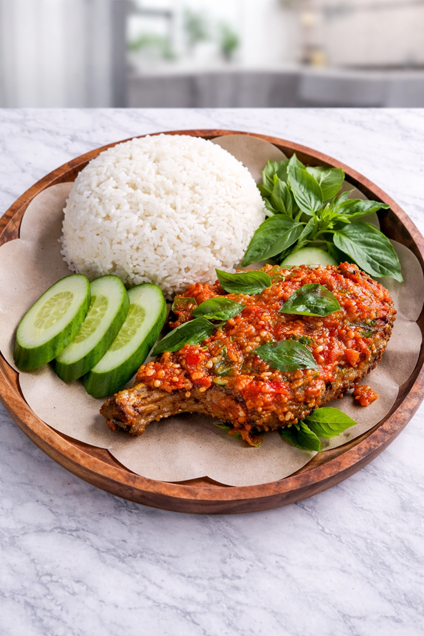 Ayam Penyet Kemangi Dada